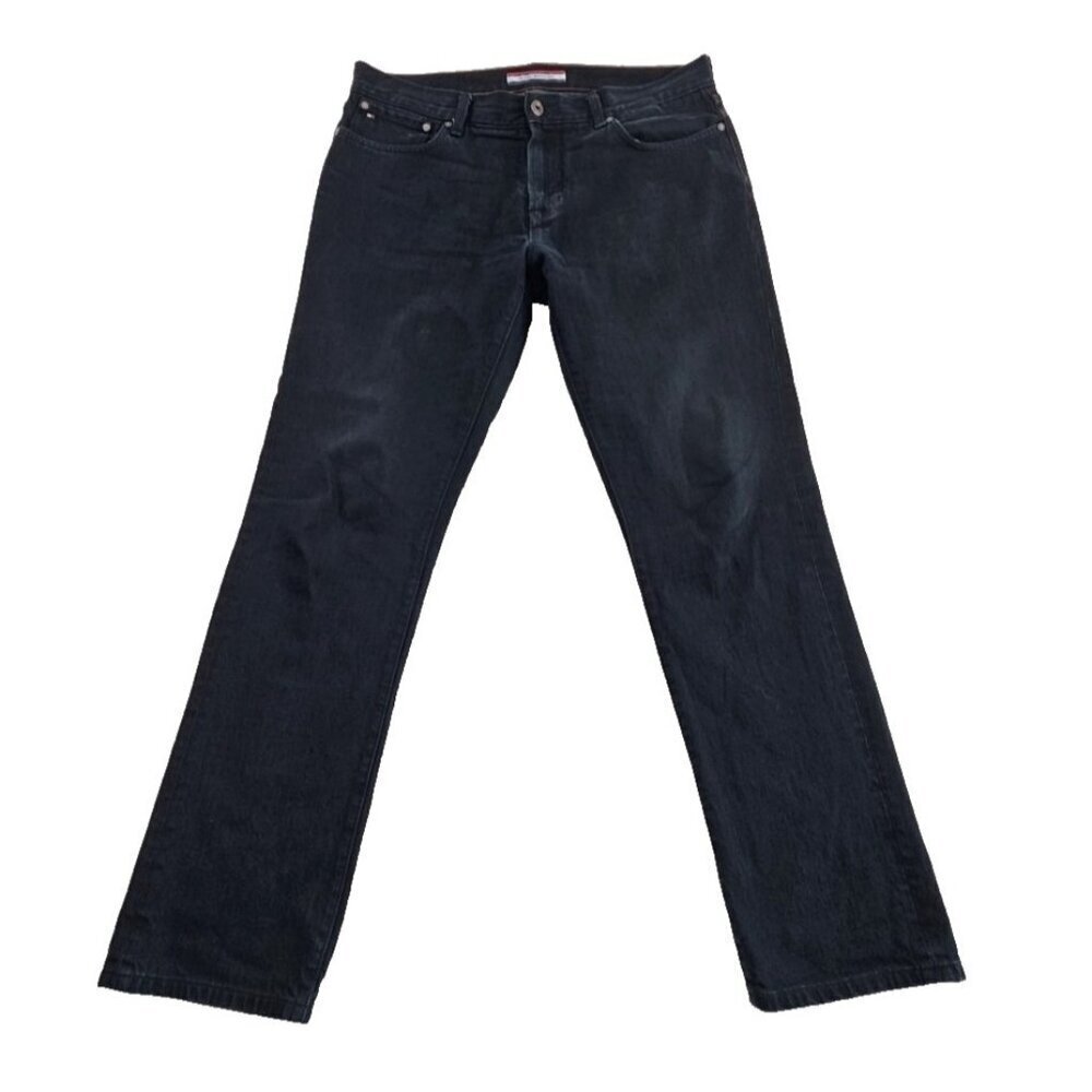 Tommy Hilfiger Jeans Men's 36x34 Stretch Indigo Dark Denim Straight‎ Leg EUC